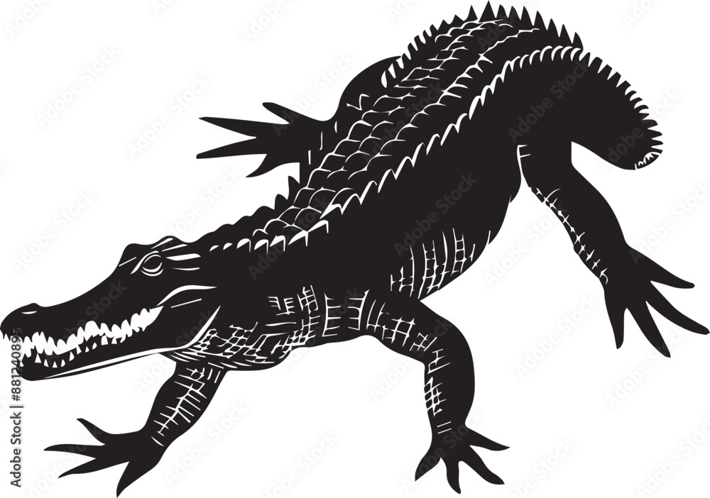 Fototapeta premium crocodile with a background