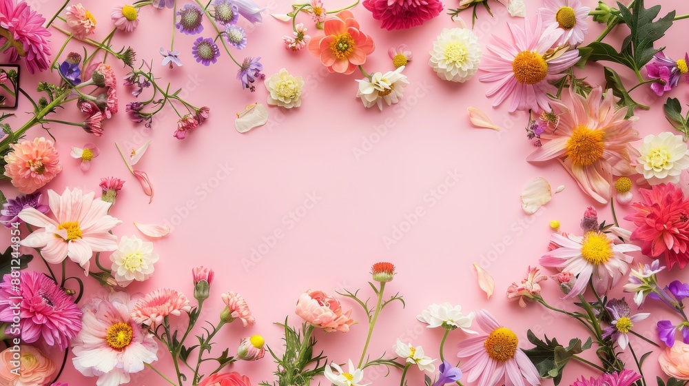 spring flowers frame spring flowers frame