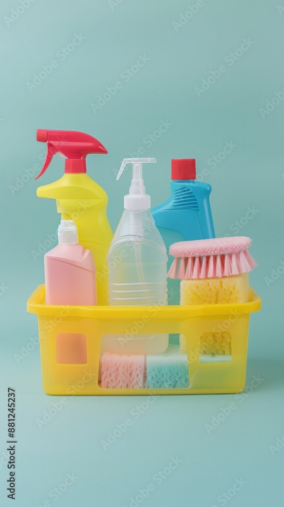 Cleaning supplies in plastic box on white background stock photo Cleaning, Merchandise, Hygiene, Purity, Cleaning Product Cleaning supplies in plastic box on white background stock photo Cleaning, Merchandise, Hygiene, Purity, Cleaning Product