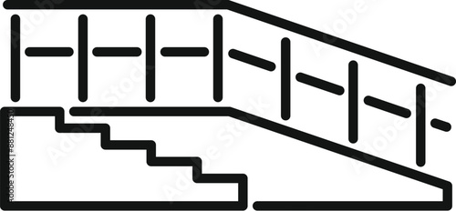 Architectural design showing an accessible entrance to a building featuring a ramp and stairs