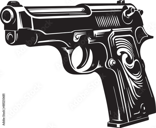 gun and bullets, gun, pistol, weapon, isolated, handgun, revolver, white, black, firearm, crime, trigger, police, army, metal, bullet, military, danger, shot, 9mm, security, object, barrel, war, prote