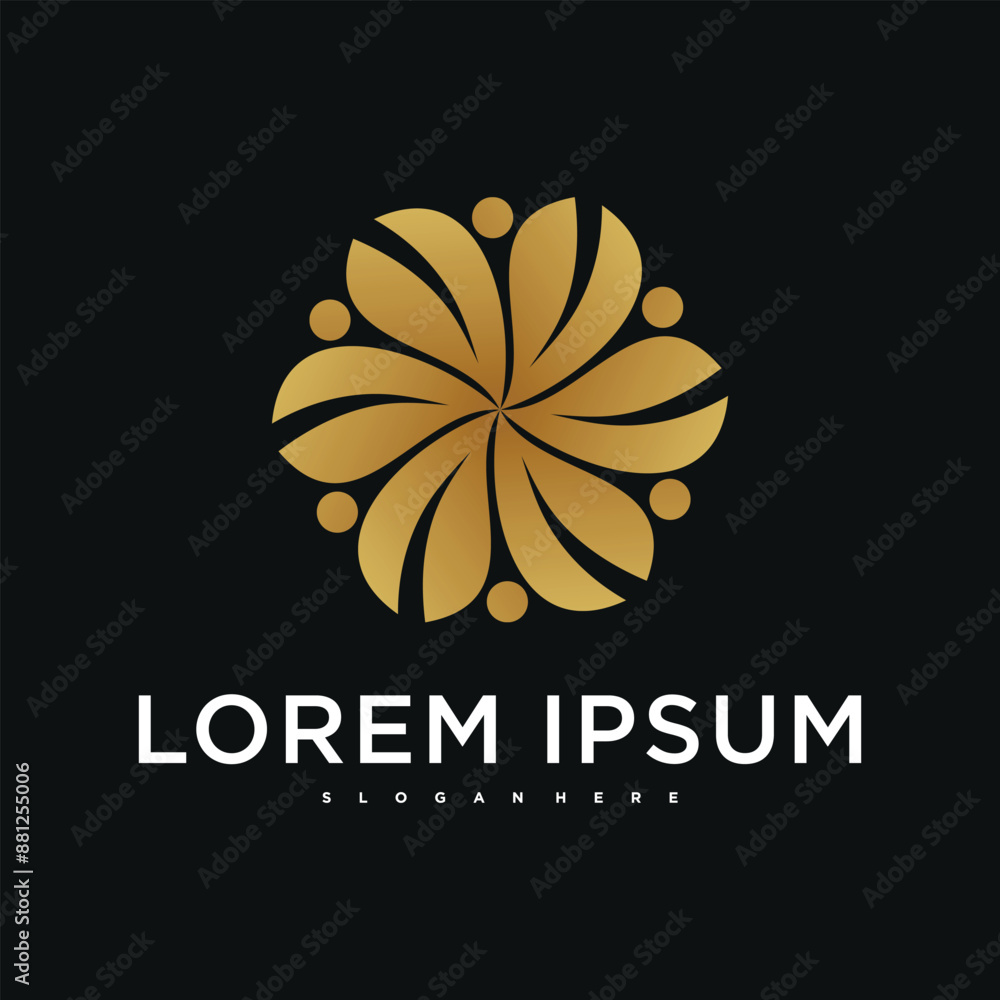 Luxury abstract flower logo design. Premium Vector Luxury abstract flower logo design. Premium Vector