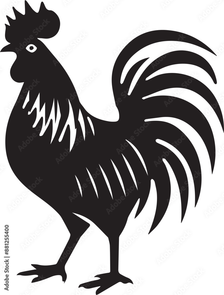 Fototapeta premium rooster isolated on white background