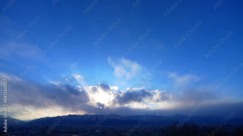 夕方の北アルプスと雲の動き【タイムラプス】 夕方の北アルプスと雲の動き【タイムラプス】