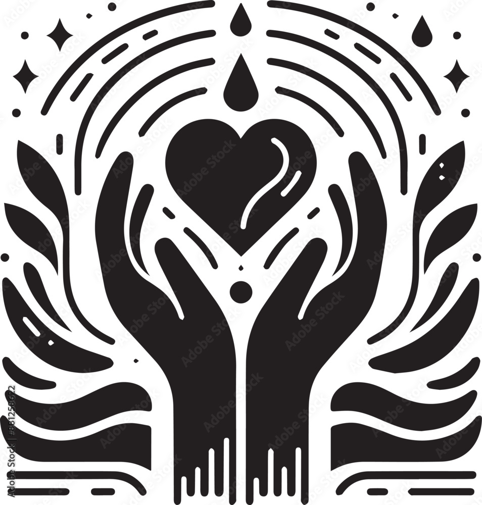 Naklejka premium heart with ornament