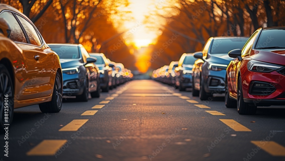 Car parked at outdoor parking lot. Used car for sale and rental service. Automobile parking area. Car dealership and dealer agent concept.
Car parked at outdoor parking lot. Used car for sale and rental service. Automobile parking area. Car dealership and dealer agent concept.