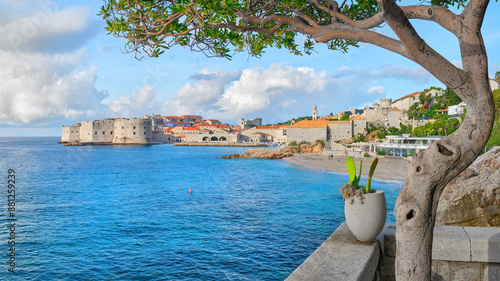 Fototapeta Naklejka Na Ścianę i Meble -  Morning light from a Dubrovnik Terrace