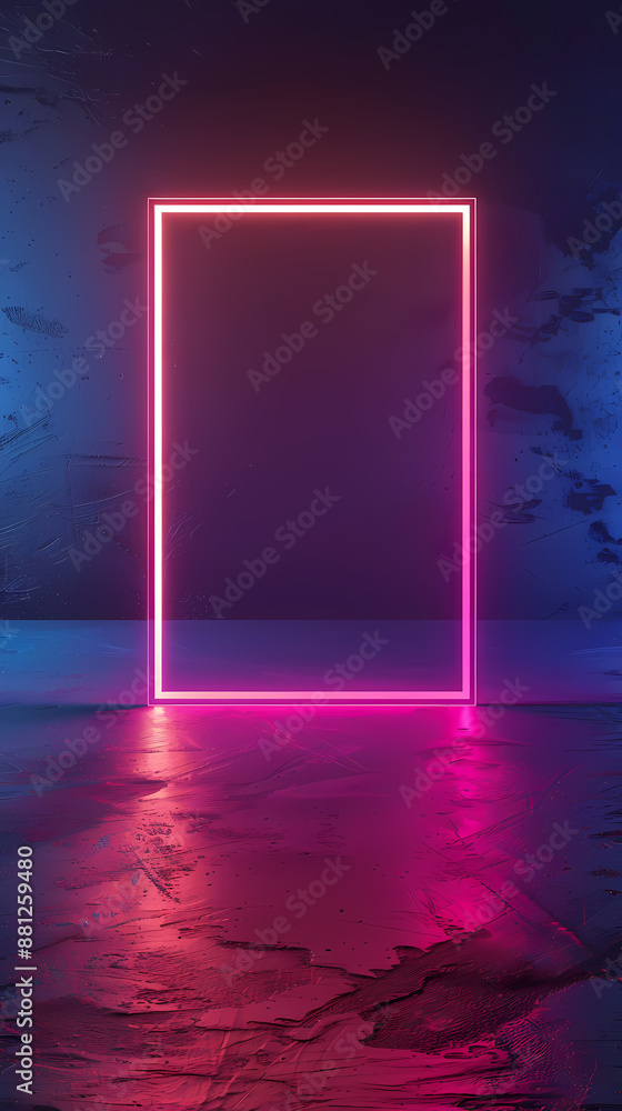 Neon frame glow in the dark Neon frame glow in the dark