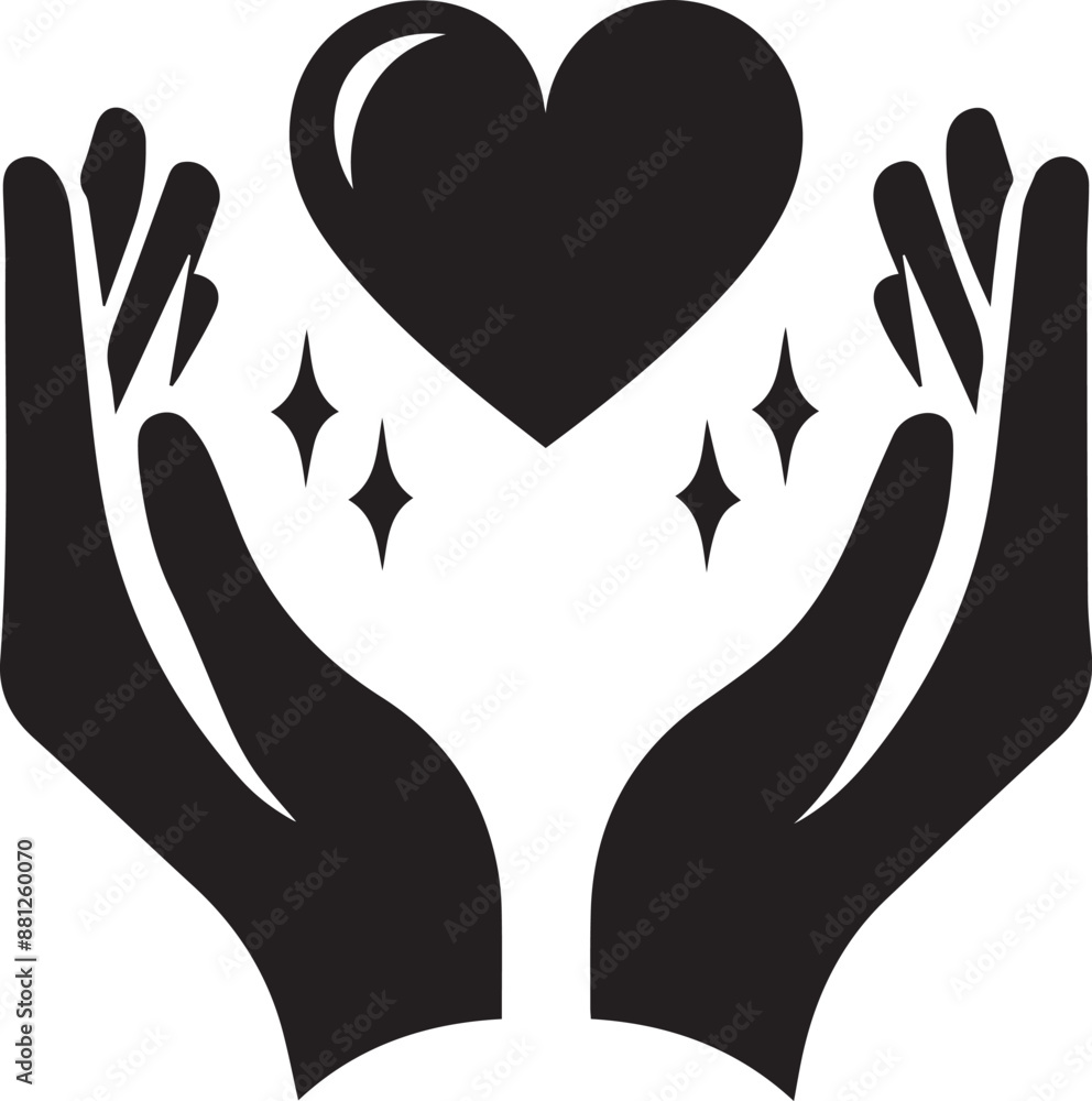 Obraz premium silhouette of a couple with heart