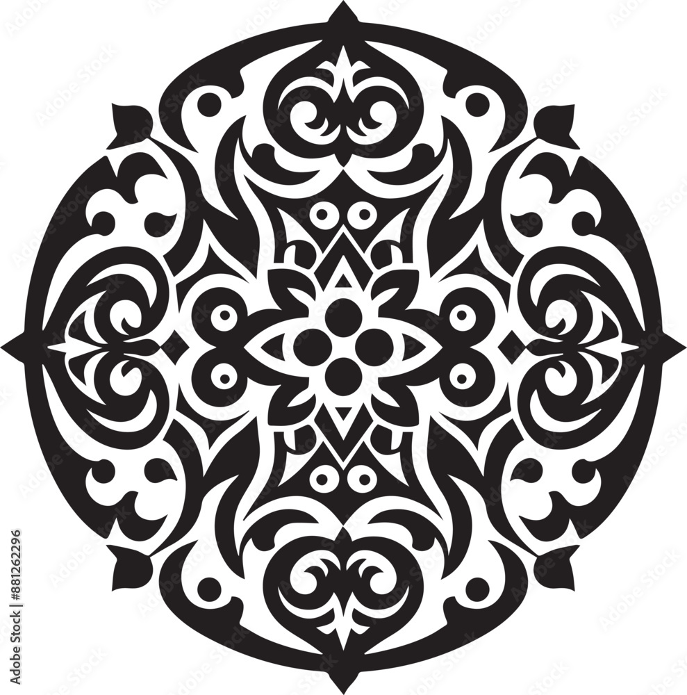 black and white ornament black and white ornament