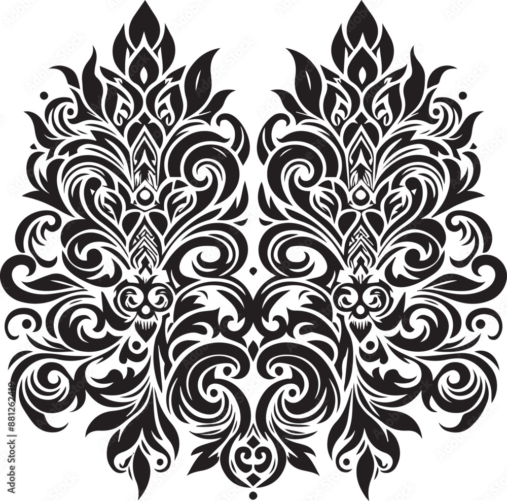 black and white ornament