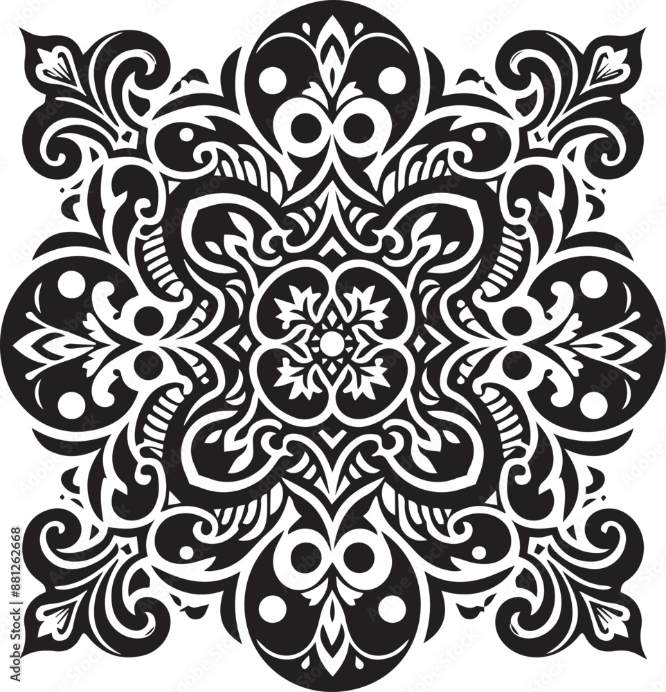 black and white ornament black and white ornament