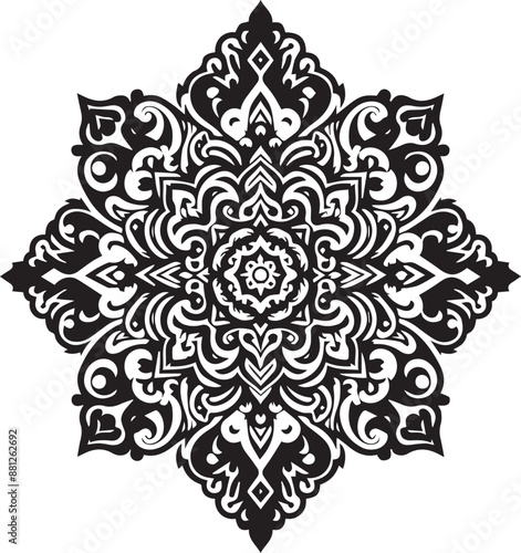 black and white ornament