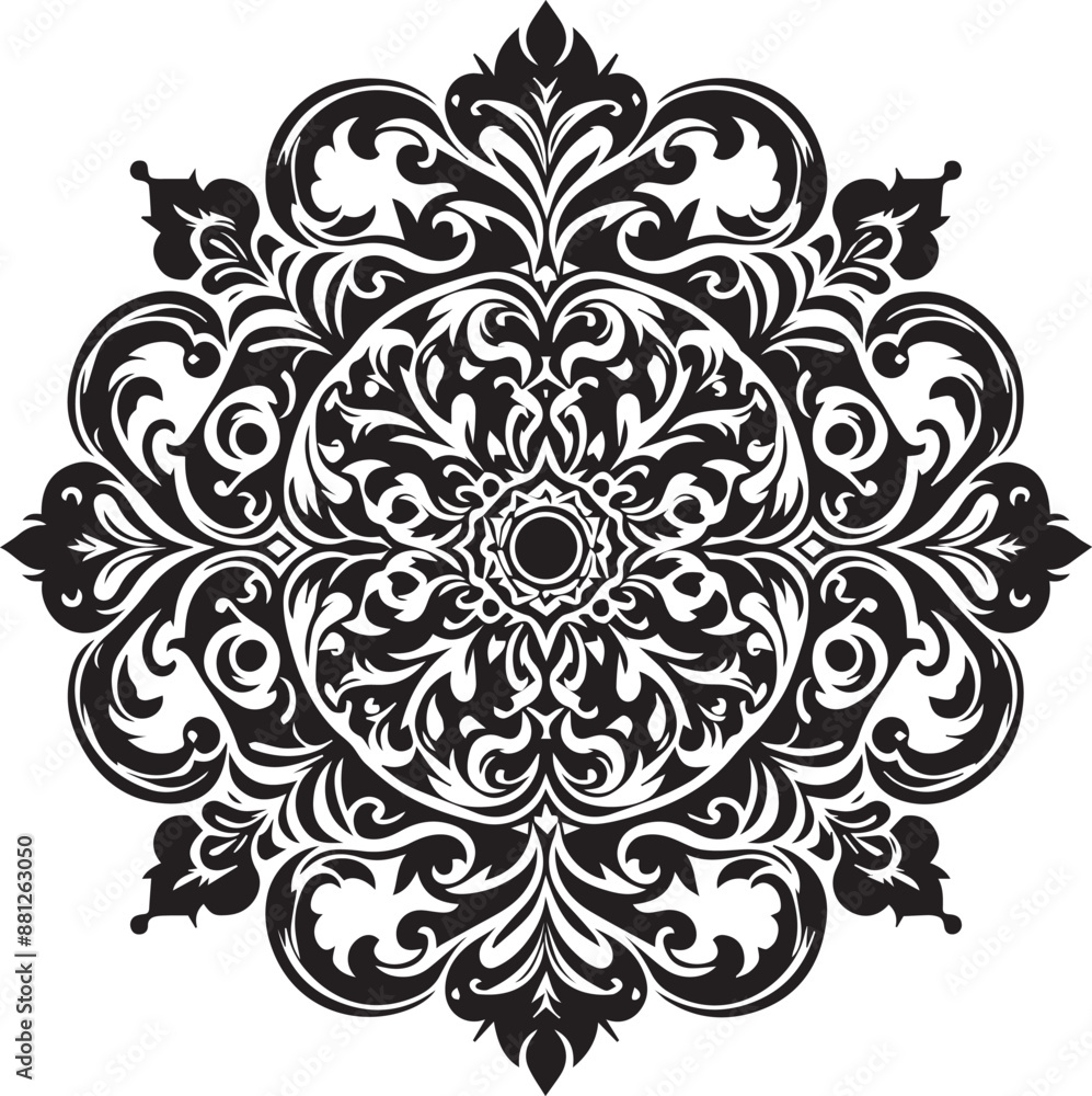 black and white ornament black and white ornament