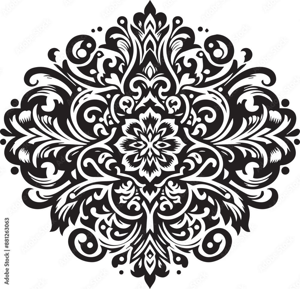 black and white ornament black and white ornament