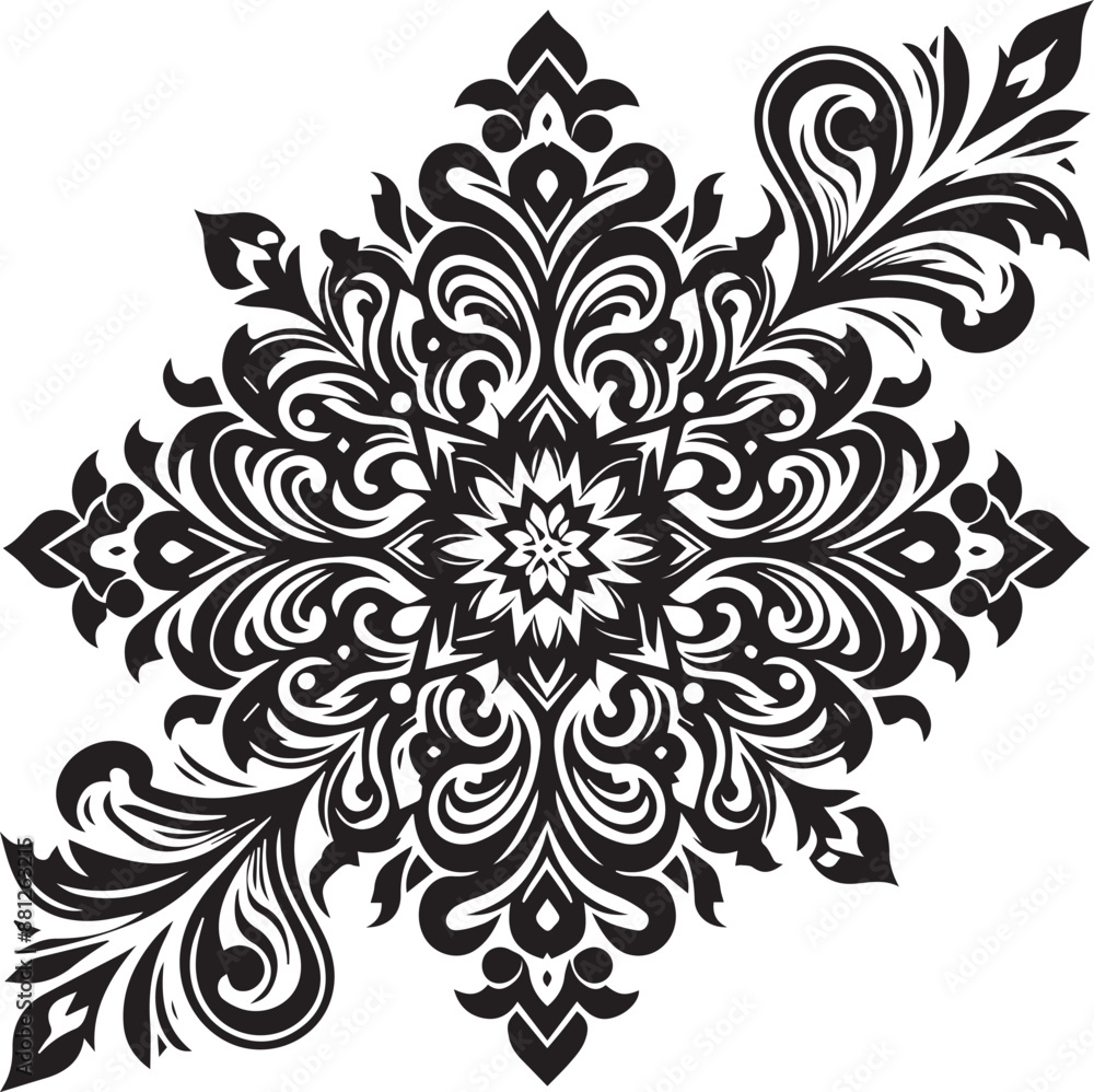 black and white ornament black and white ornament