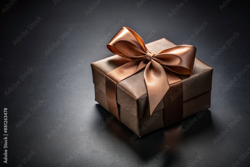 Fototapeta premium Gift box on the black background