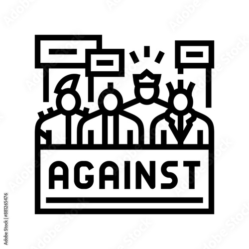 punk activism subculture style line icon vector. punk activism subculture style sign. isolated contour symbol black illustration