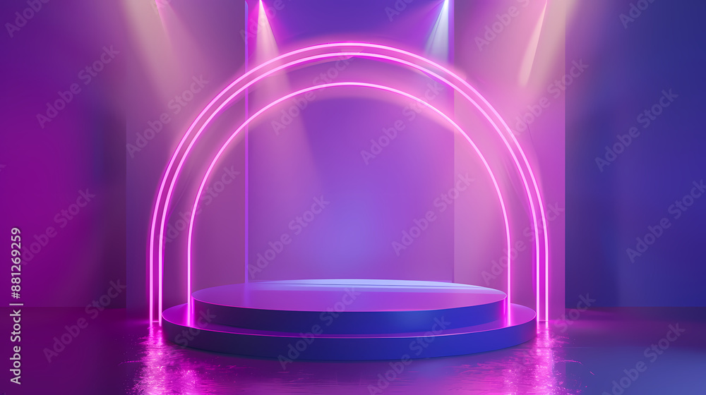 Neon podium for product display Neon podium for product display