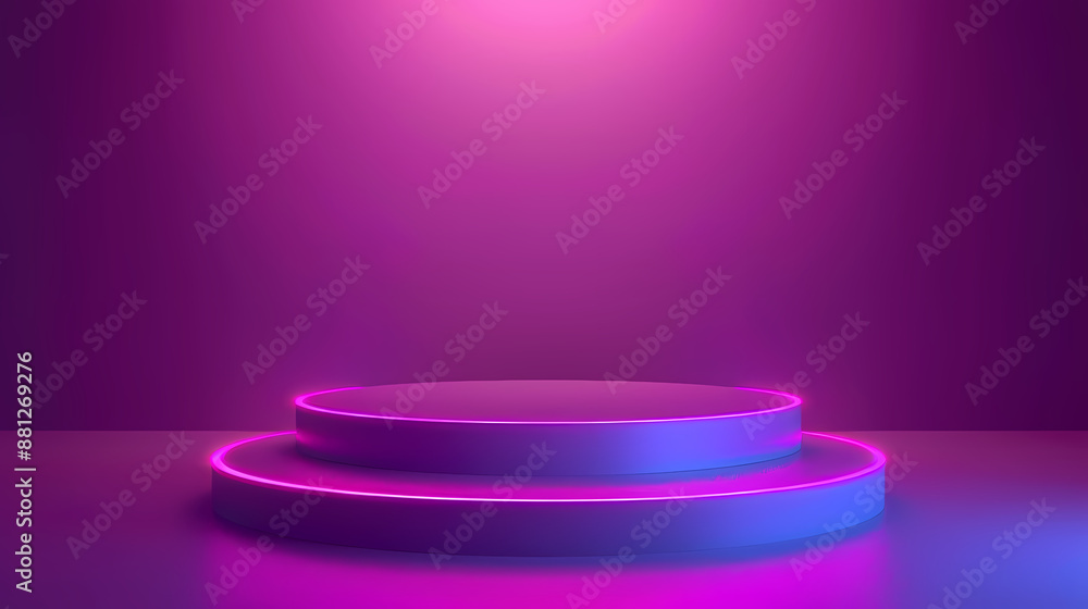 Neon podium for product display Neon podium for product display