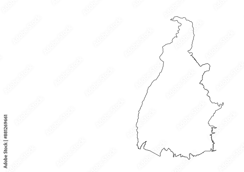 Mapa do estado de Tocantins, Brasil