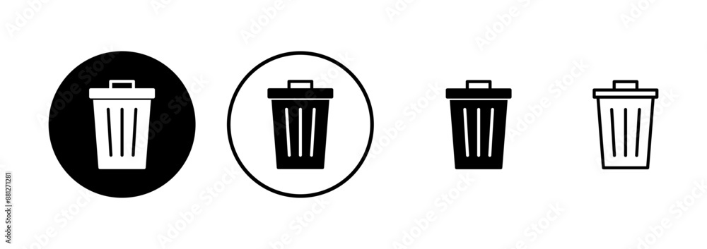 Trash icon vector isolated on white background. trash can icon. Delete icon vector Trash icon vector isolated on white background. trash can icon. Delete icon vector
