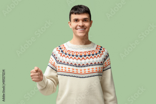Smiling young man in fair i...