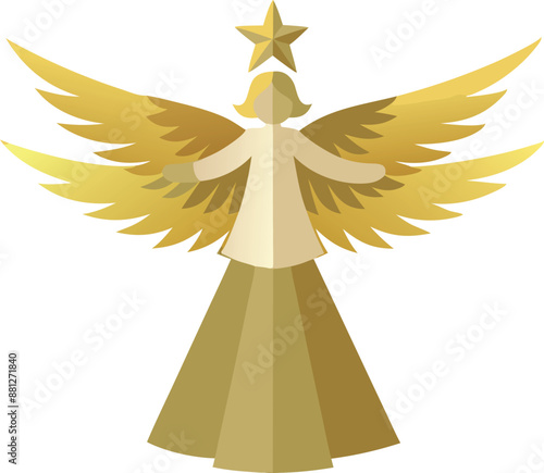 Golden angel Christmas decoration