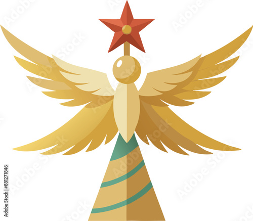Gold angel ornament