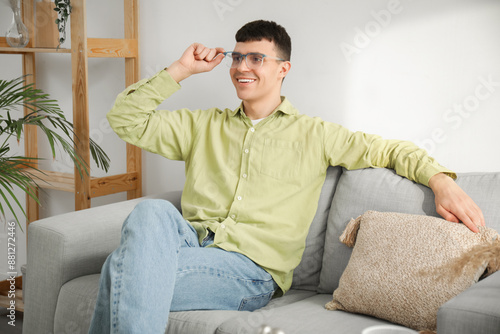 Handsome happy young man in...