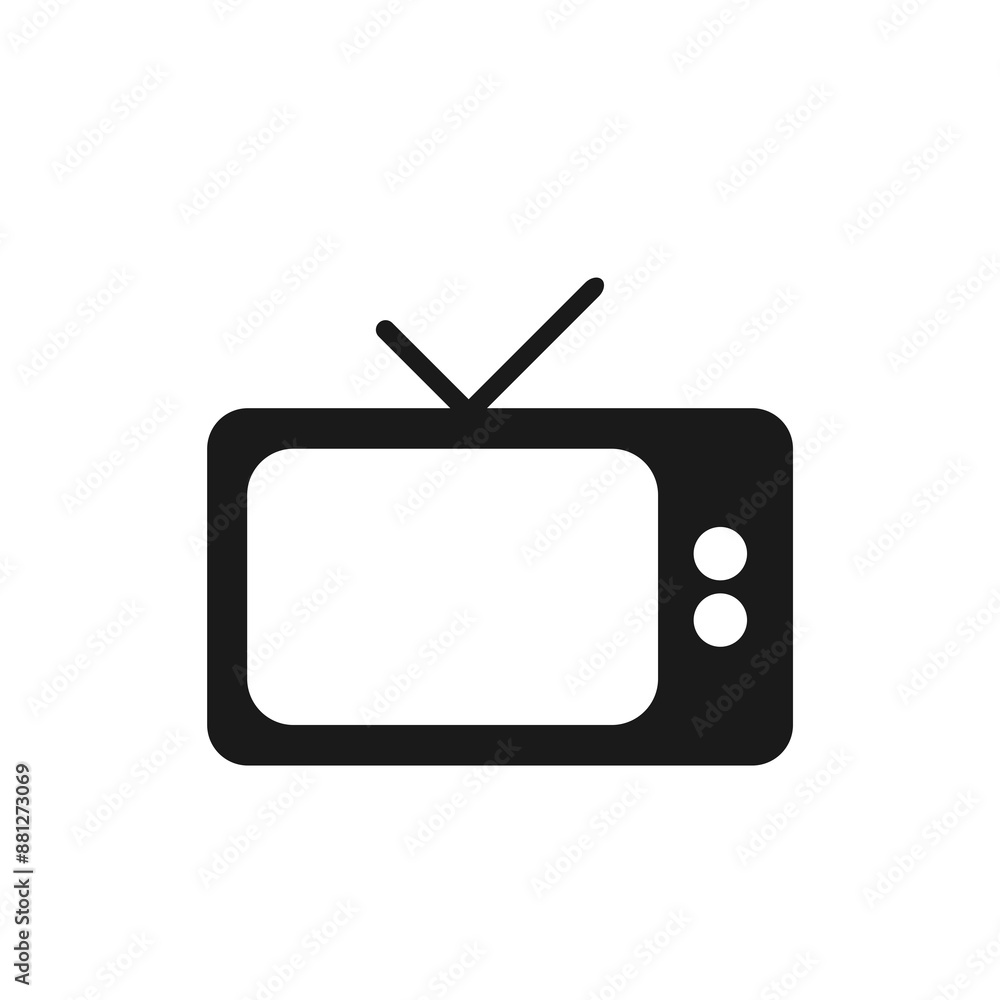 Single Tv icon in vector Single Tv icon in vector