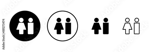 Man and woman icon vector isolated on white background. male and female symbol