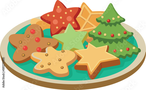 Assorted Christmas cookies on platter