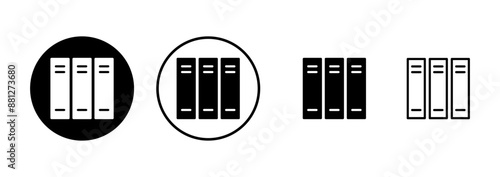 Library icon vector isolated on white background. Book icon vector