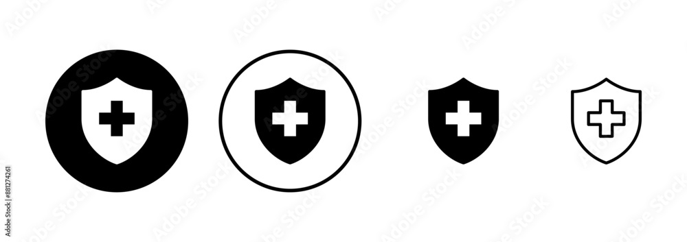 Health insurance icon vector isolated on white background. Insurance health document icon Health insurance icon vector isolated on white background. Insurance health document icon