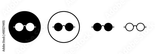 Glasses icon vector isolated on white background. Stylish Eyeglasses. Glasses vector. Optical concept