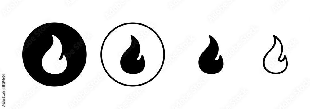 Fire icon vector isolated on white background. Fire flame icon template. Fire flames symbol vector Fire icon vector isolated on white background. Fire flame icon template. Fire flames symbol vector