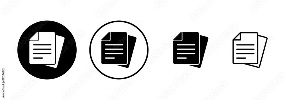 Document icon vector isolated on white background. Paper icon. File Icon Document icon vector isolated on white background. Paper icon. File Icon