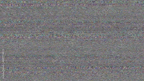 Old Retro TV - Static tv abstract noise caused by bad signal reception. Loop animation