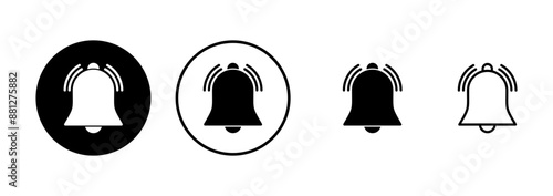 Bell Icon vector isolated on white background. Notification symbol. Bell vector icon
