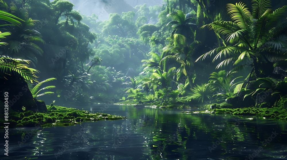 Jungle Shadows: Vector Art of Tropical Plants and Light Jungle Shadows: Vector Art of Tropical Plants and Light