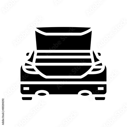 trunk car auto glyph icon vector. trunk car auto sign. isolated symbol illustration