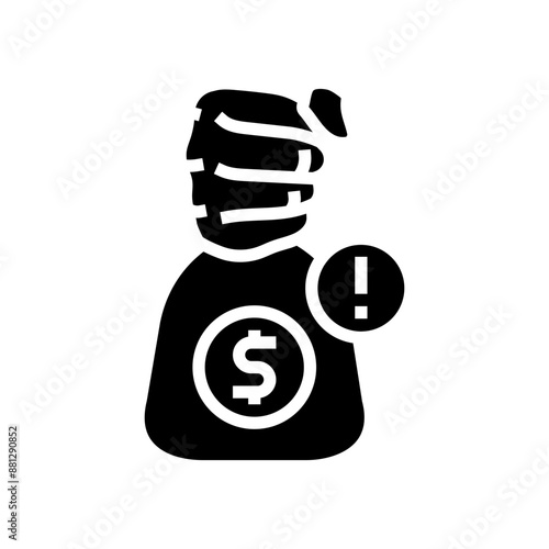 corruption money business cash glyph icon vector. corruption money business cash sign. isolated symbol illustration