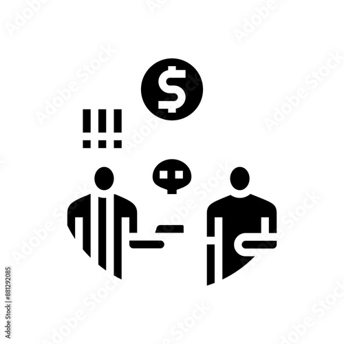 extortion money business cash glyph icon vector. extortion money business cash sign. isolated symbol illustration