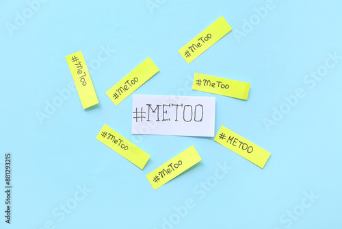 Paper sheets with hashtags ...
