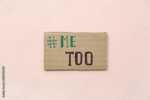 Cardboard paper with hashta...