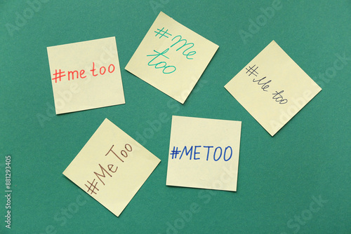 Paper sheets with hashtags ...
