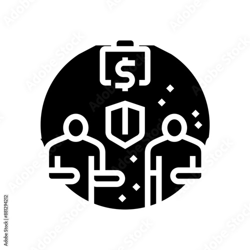 patronage money business cash glyph icon vector. patronage money business cash sign. isolated symbol illustration