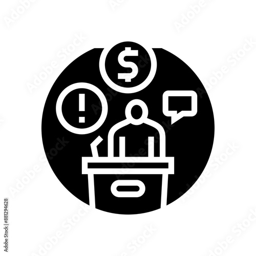 graft money business cash glyph icon vector. graft money business cash sign. isolated symbol illustration