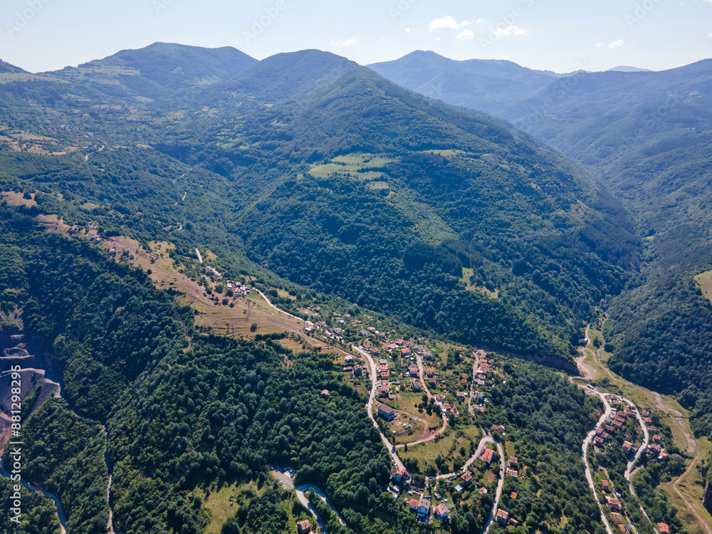 Fototapeta premium Iskar gorge near village of Bov, Balkan Mountains, Bulgaria